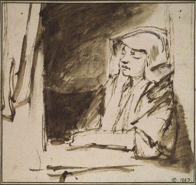 Woman at a Window by Rembrandt van Rijn